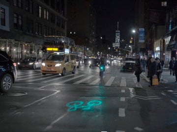 Instalan luces en las bicis de Nueva York