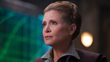 Carrie Fisher encarnando a Leia en 'El despertar de la Fuerza'