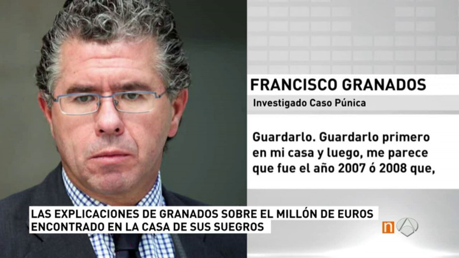 Granados reconoce que escondió parte del dinero en la casa de sus suegros