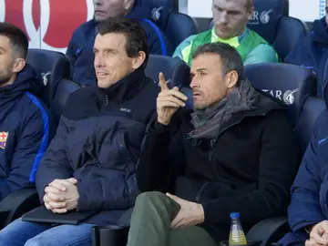 Luis Enrique, junto a Unzúe Luis Enrique, junto a Unzúe