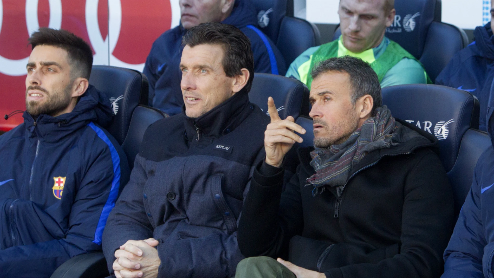 Luis Enrique, junto a Unzúe Luis Enrique, junto a Unzúe