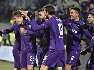 La Fiorentina celebrando un gol La Fiorentina celebrando un gol