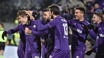La Fiorentina celebrando un gol
