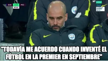 Meme sobre Guardiola tras la derrota frente el Everton Meme sobre Guardiola tras la derrota frente el Everton