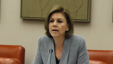 María Dolores de Cospedal durante su comparecencia María Dolores de Cospedal durante su comparecencia