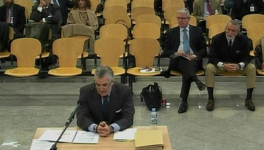 Luis Bárcenas, en el juicio de la Gürtel