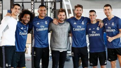 David Bisbal, visita sorpresa en el entrenamiento del Real Madrid