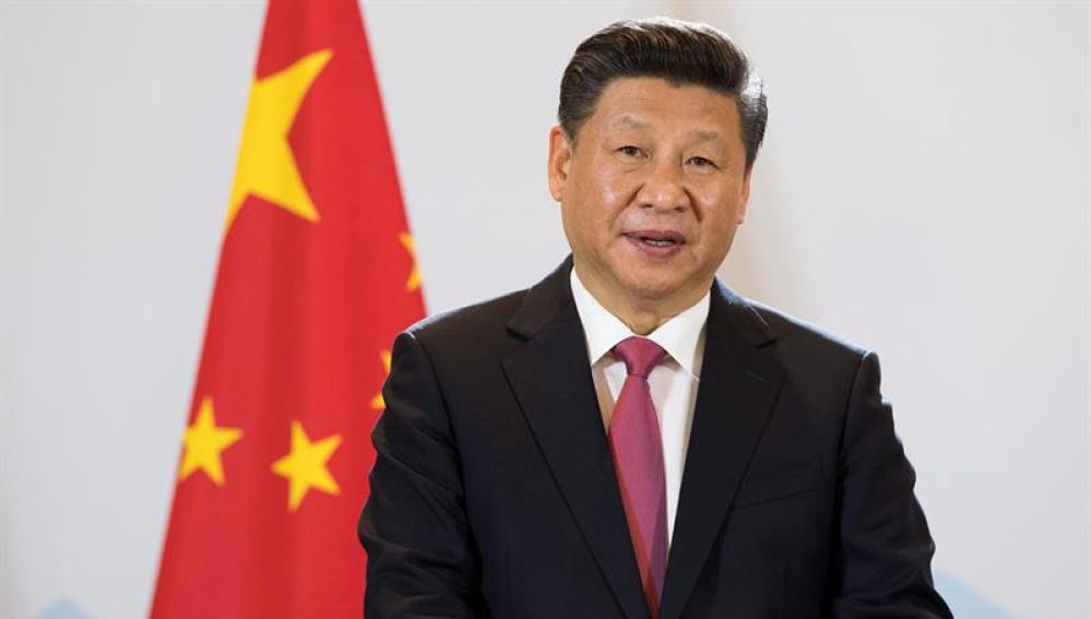 El presidente chino, Xi Jinping, da una rueda de prensa en Berna (Suiza)
