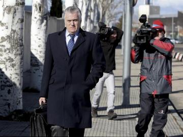 Luis Bárcenas, a su salida de la Audiencia Nacional