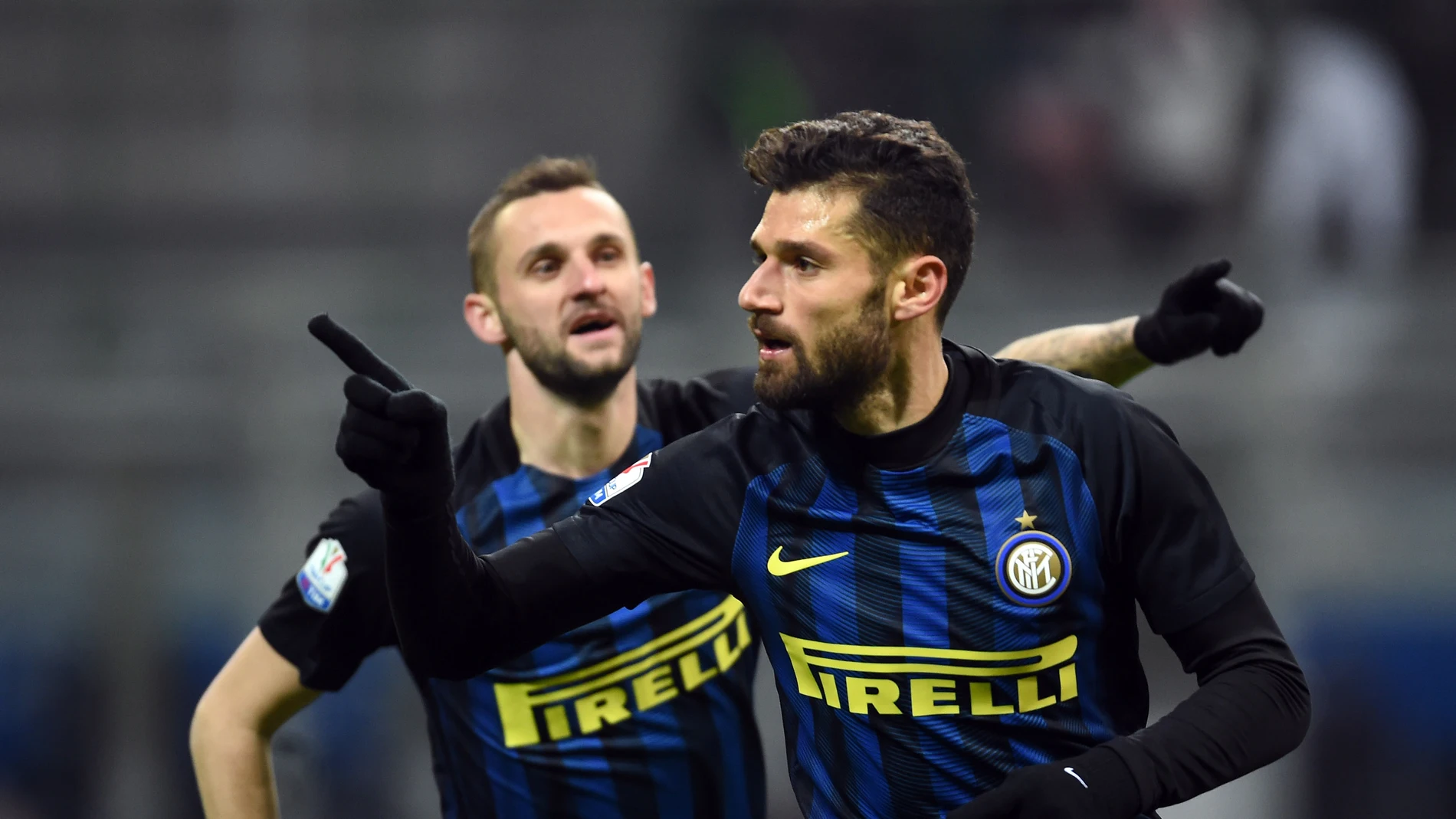 Antonio Candreva celebra un gol Antonio Candreva celebra un gol