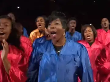 Un coro gospel, en la cancha de los Atlanta Hawks Un coro gospel, en la cancha de los Atlanta Hawks