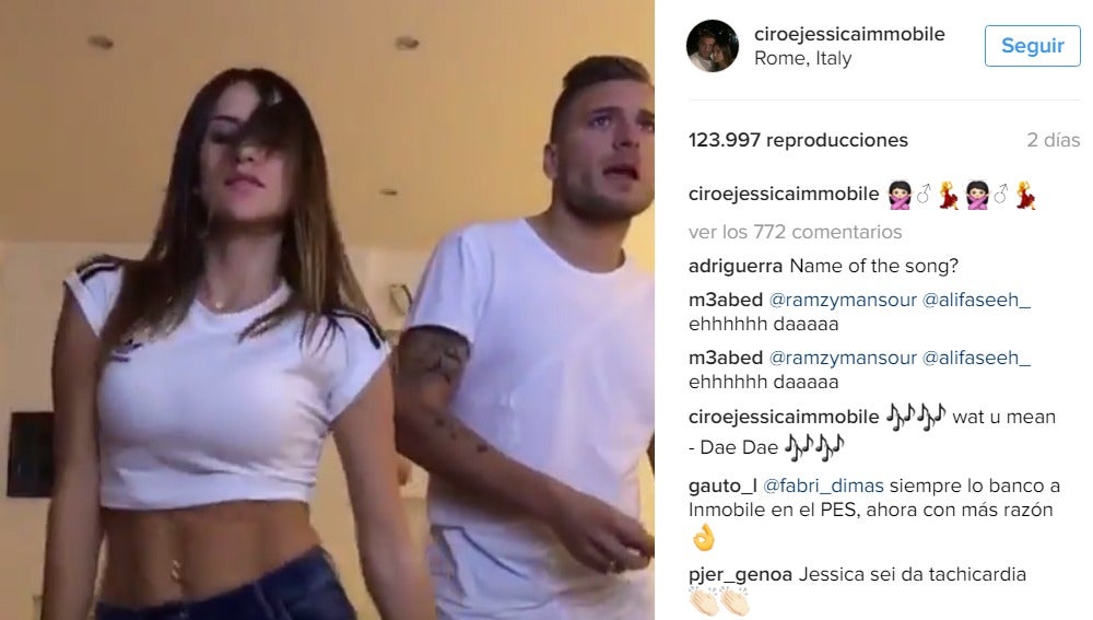 Inmobile y su novia, en pleno baile