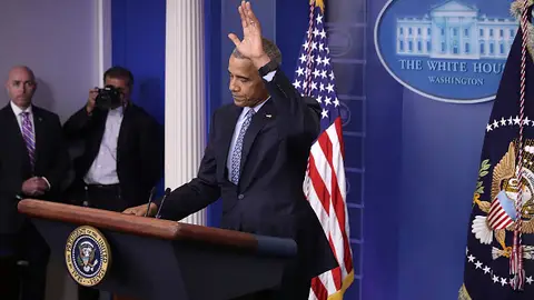Barack Obama durante su última rueda de prensa Barack Obama durante su última rueda de prensa