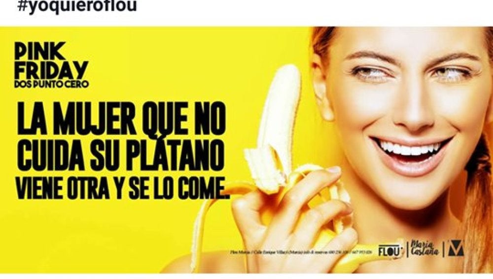 Publicidad machista de un pub de Murcia