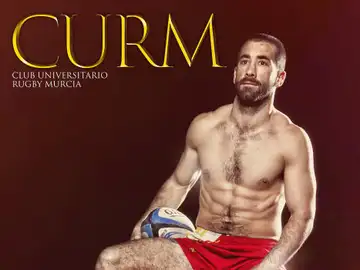 Los jugadores del club universitario de Murcia en su calendario benéfico Los jugadores del club universitario de Murcia en su calendario benéfico