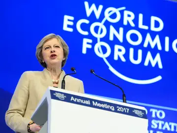 Theresa May en el Foro Económico Mundial de Davos Theresa May en el Foro Económico Mundial de Davos