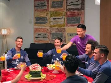 El Real Madrid celebra la entrada del Año Nuevo chino