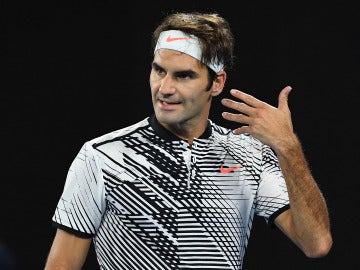 El tenista suizo Roger Federer, en el Open de Australia