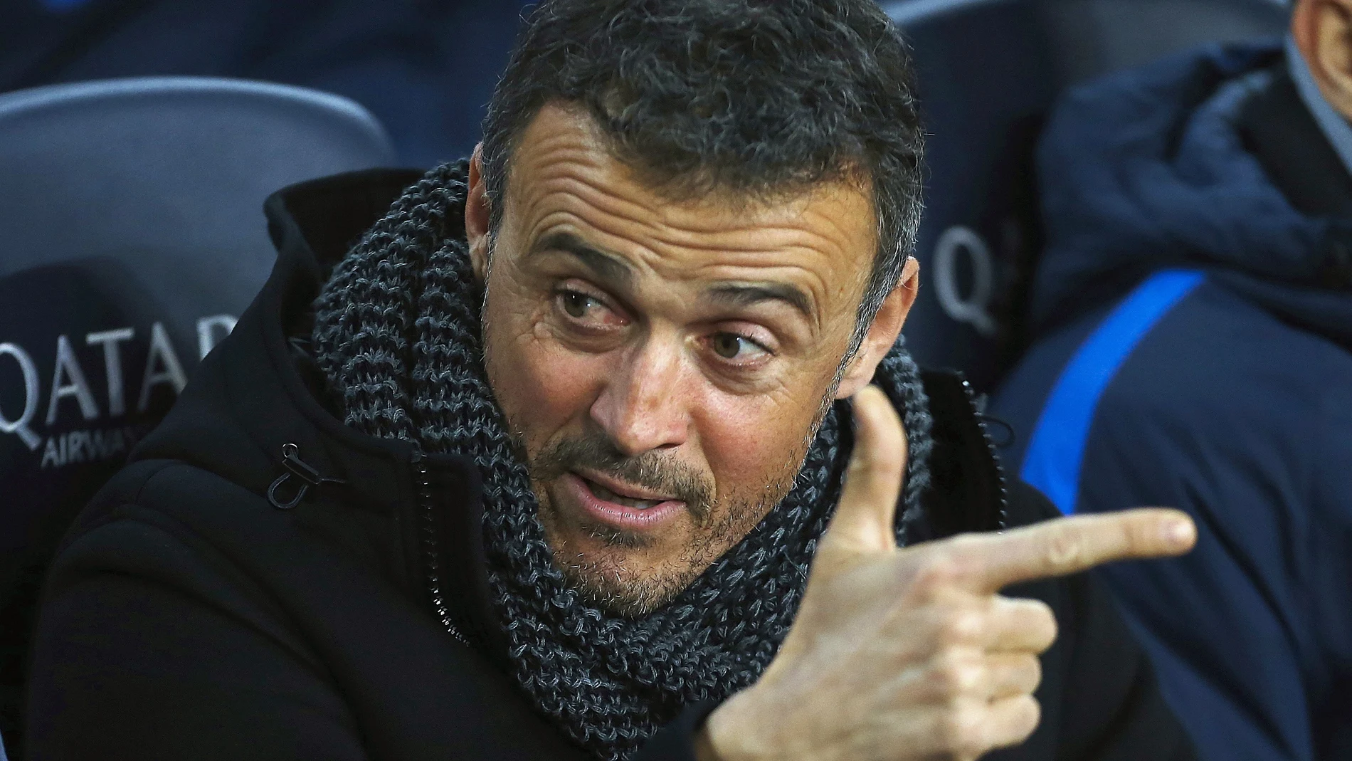 Luis Enrique, en el banquillo del Camp Nou Luis Enrique, en el banquillo del Camp Nou