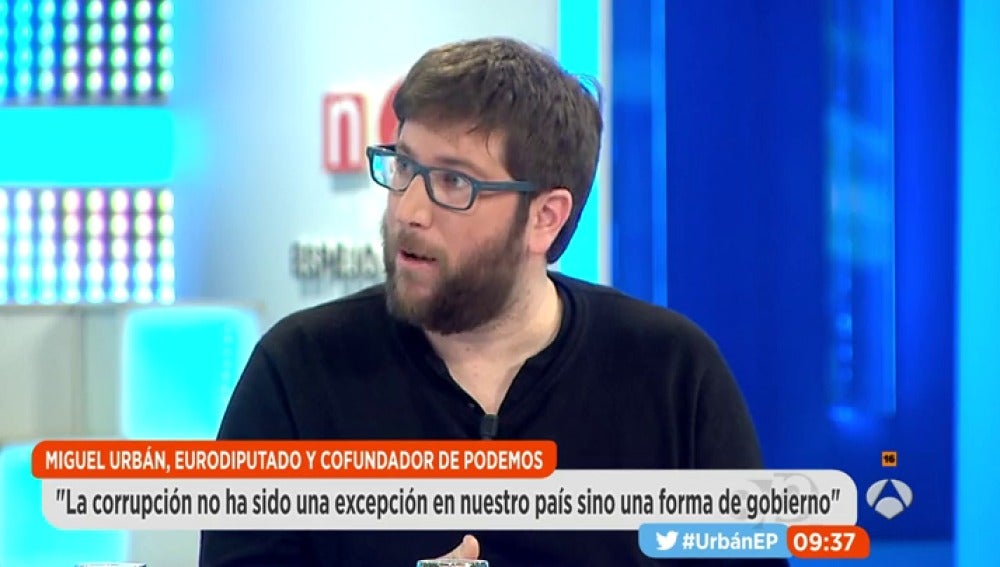 Frame 1049.128816 de: Miguel Urbán: "Pablo Iglesias no va a dimitir, no puede dimitir y no tiene que dimitir