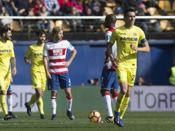 El Villarreal celebra un gol ante el Granada