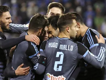 El Celta celebra un gol El Celta celebra un gol