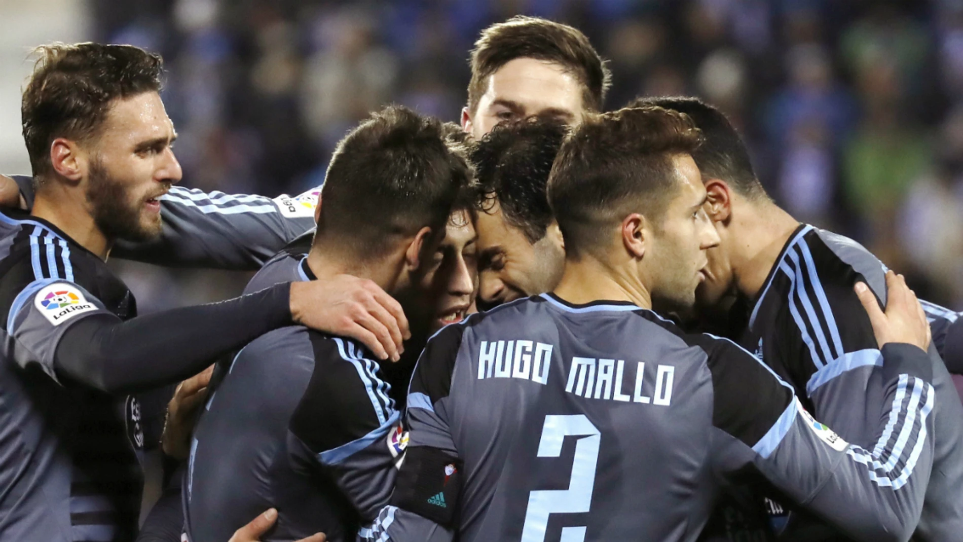 El Celta celebra un gol El Celta celebra un gol