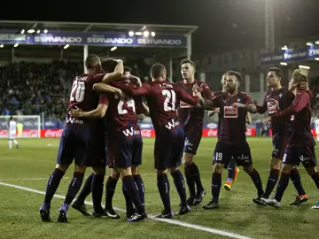 El Eibar celebra un gol El Eibar celebra un gol