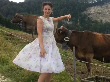 Nancy Holten en una imagen en la montaña Nancy Holten en una imagen en la montaña