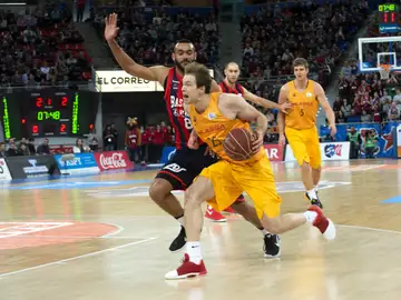 El Barcelona durante un partido ante el Baskonia El Barcelona durante un partido ante el Baskonia