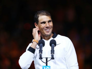Nadal, ante los micrófonos
