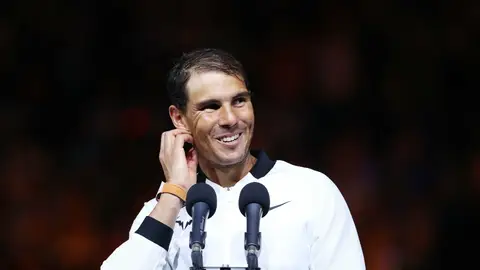 Nadal, ante los micrófonos Nadal, ante los micrófonos