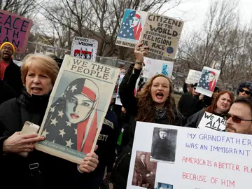 Protestas contra Donald Trump en las puertas de la Casa Blanca Protestas contra Donald Trump en las puertas de la Casa Blanca