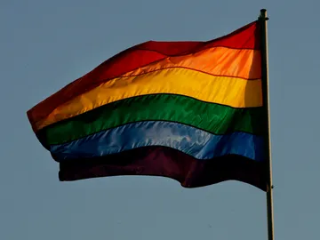 Imagen de archivo de una bandera LGTBI Imagen de archivo de una bandera LGTBI