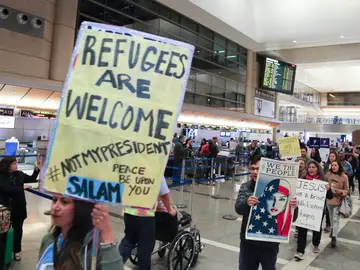 Protestas en los aeropuertos estadounidenses Protestas en los aeropuertos estadounidenses