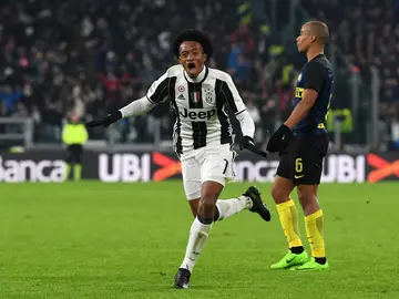 Cuadrado celebra el gol de la victoria ante el Inter Cuadrado celebra el gol de la victoria ante el Inter