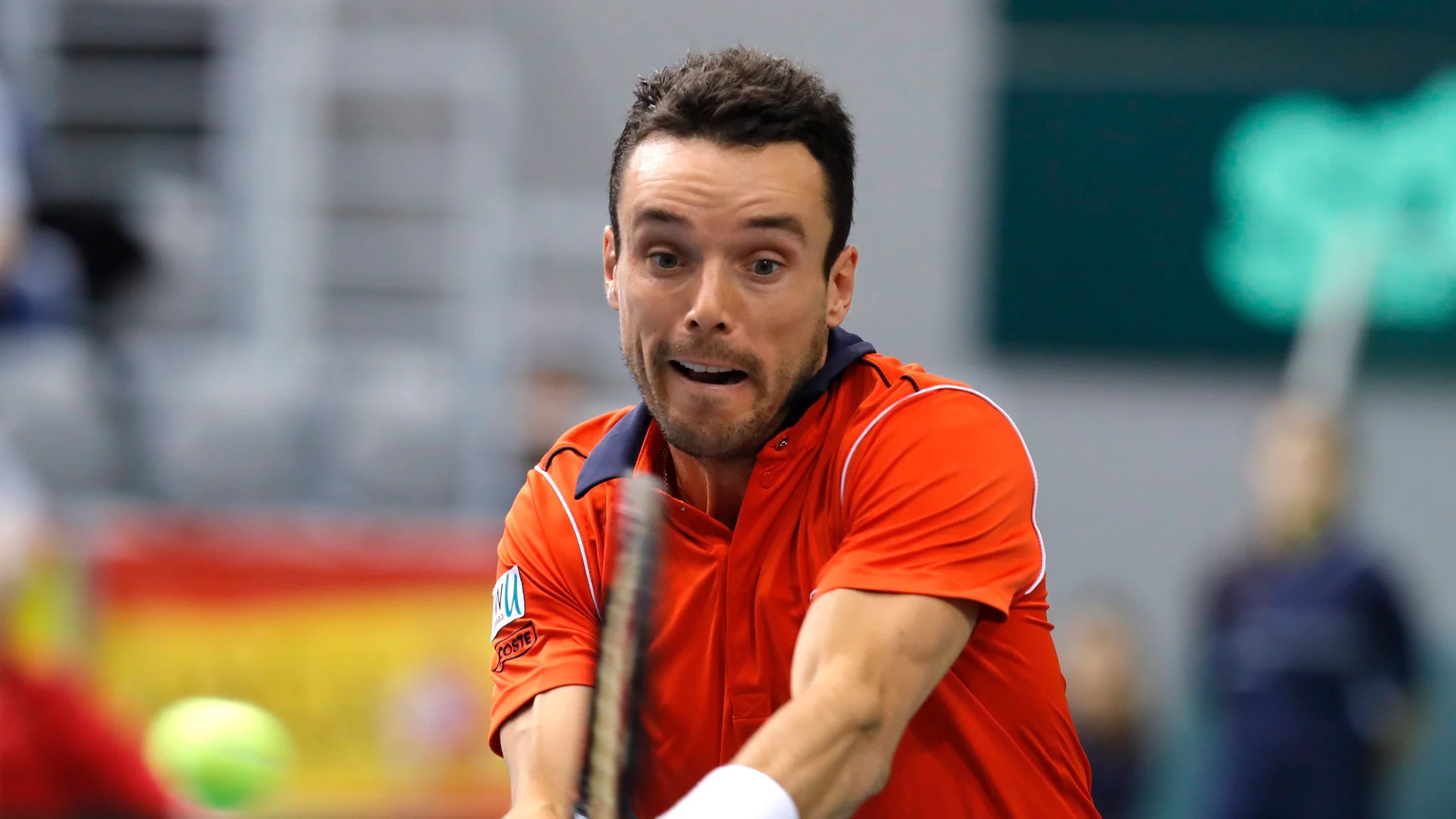 Roberto Bautista, en la eliminatoria ante Croacia Roberto Bautista, en la eliminatoria ante Croacia