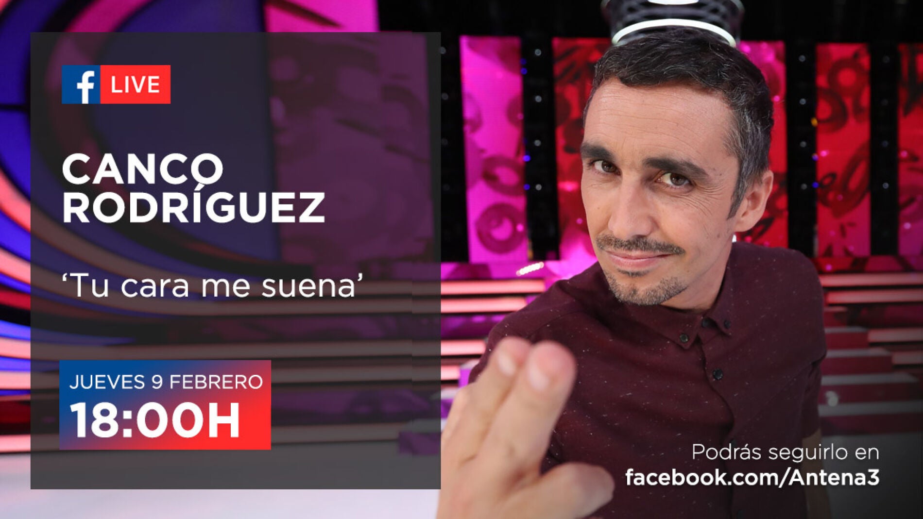 El jueves nos divertimos con Canco Rodr&iacute;guez en Facebook Live