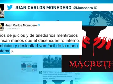 Frame 22.389199 de: Monedero compara la situación con la ambición de Macbeth Frame 22.389199 de: Monedero compara la situación con la ambición de Macbeth