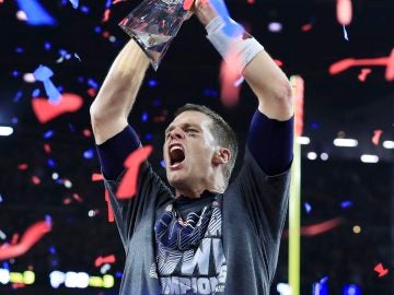 Tom Brady celebrando la Superbowl