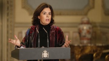 La vicepresidenta del Gobierno, Soraya Sáenz de Santamaría