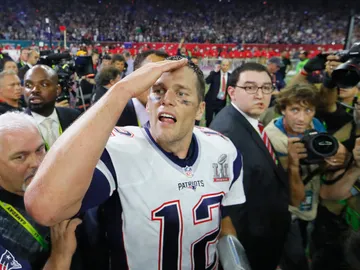 Tom Brady, tras ganar la Super Bowl Tom Brady, tras ganar la Super Bowl