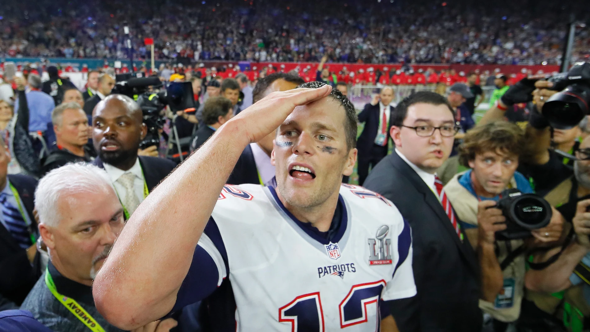 Tom Brady, tras ganar la Super Bowl Tom Brady, tras ganar la Super Bowl