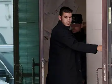 Lucas Hernández, a su llegada al juzgado Lucas Hernández, a su llegada al juzgado