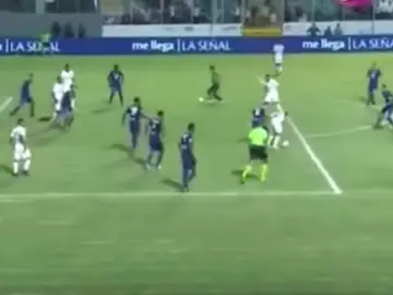 Un aficionado invade el campo en pleno partido Un aficionado invade el campo en pleno partido