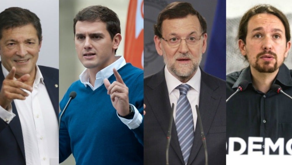 Fernández, Rivera, Rajoy e Iglesias
