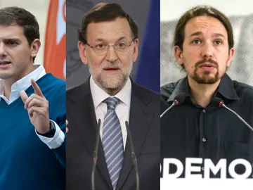 Fernández, Rivera, Rajoy e Iglesias Fernández, Rivera, Rajoy e Iglesias