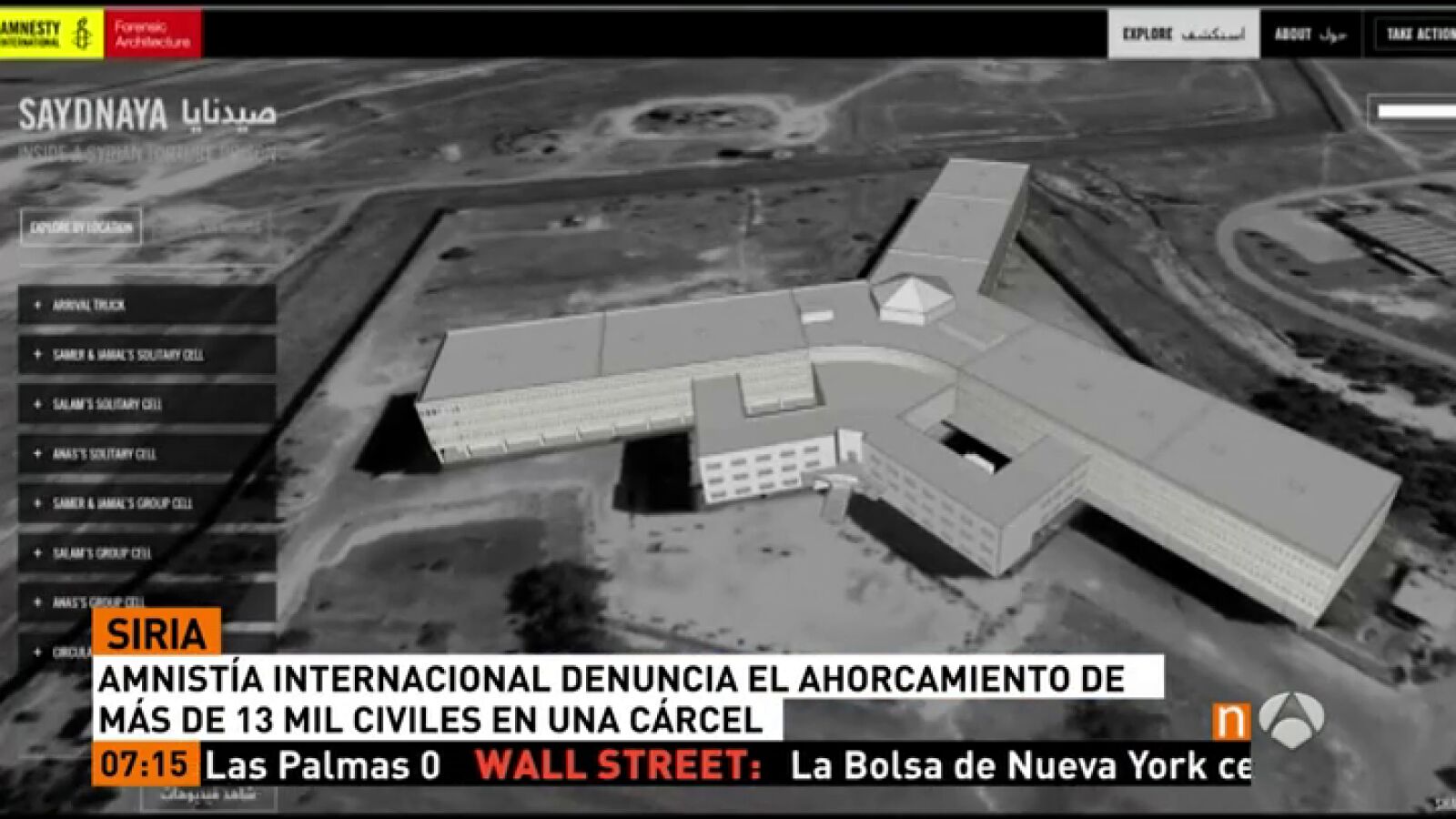 Amnistía Internacional denuncia 13.000 ahorcamientos entre 2011 y 2015 en una prisión en Siria