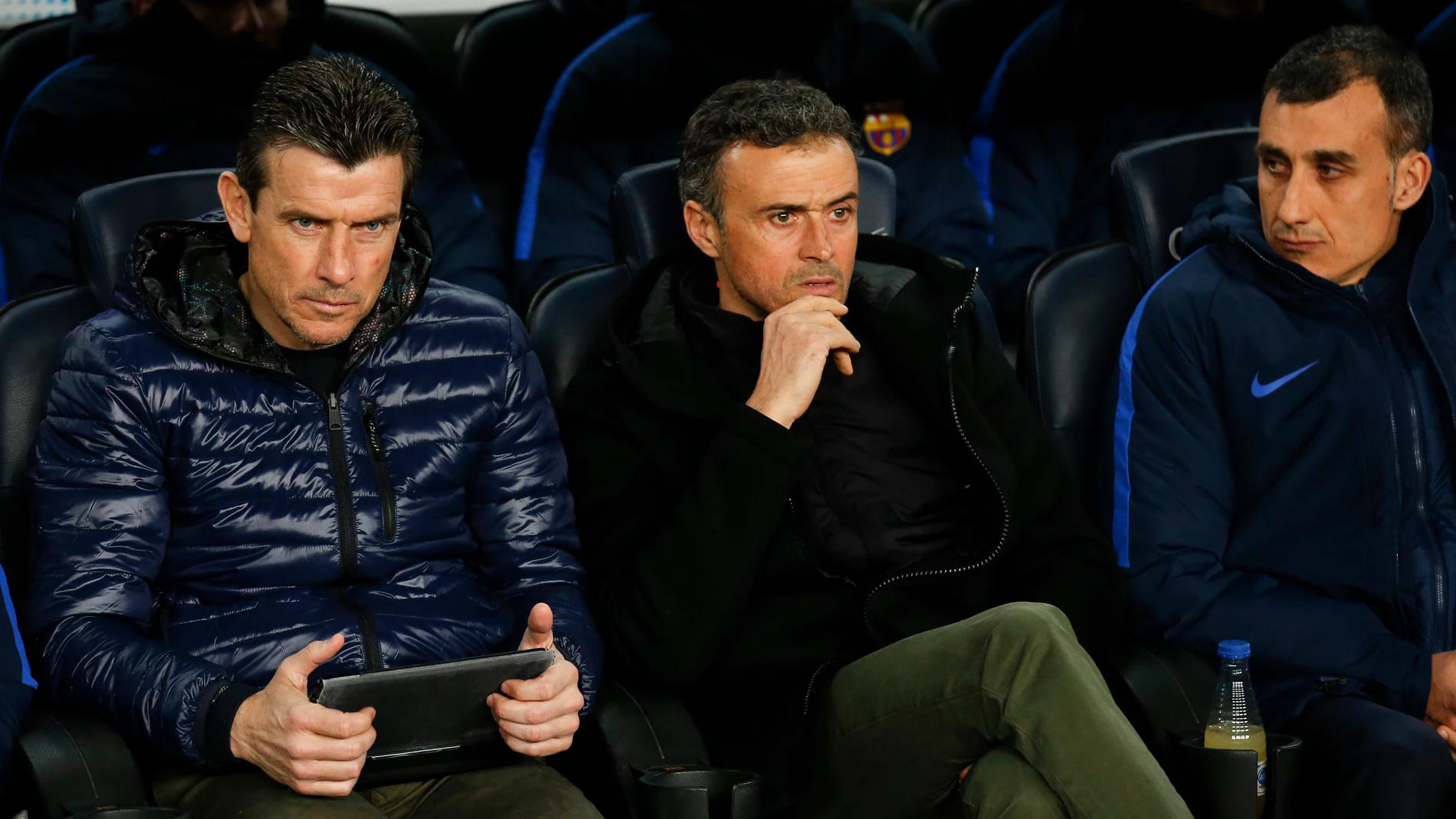 Luis Enrique, durante el partido contra el Atlético de Madrid Luis Enrique, durante el partido contra el Atlético de Madrid