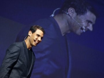 El tenista Rafa Nadal durante una conferencia